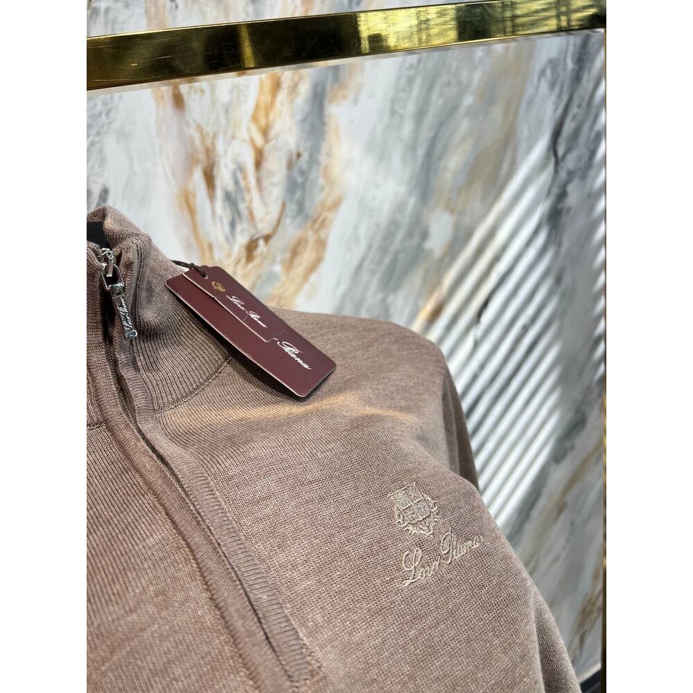 Loro Piana Yarı Fermuar Kahve | famousclothesco