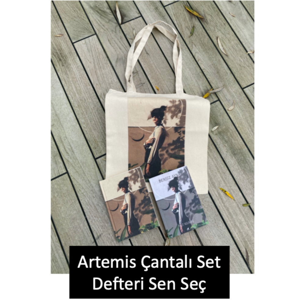 Üçlü Set /// Bensiz Ayna (Renkli) + Defter + Bez Çanta