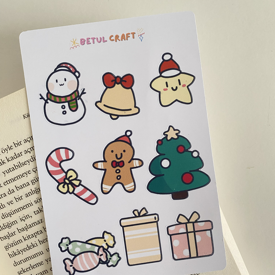 Yeni yıl sevimli sticker | Betulcraft
