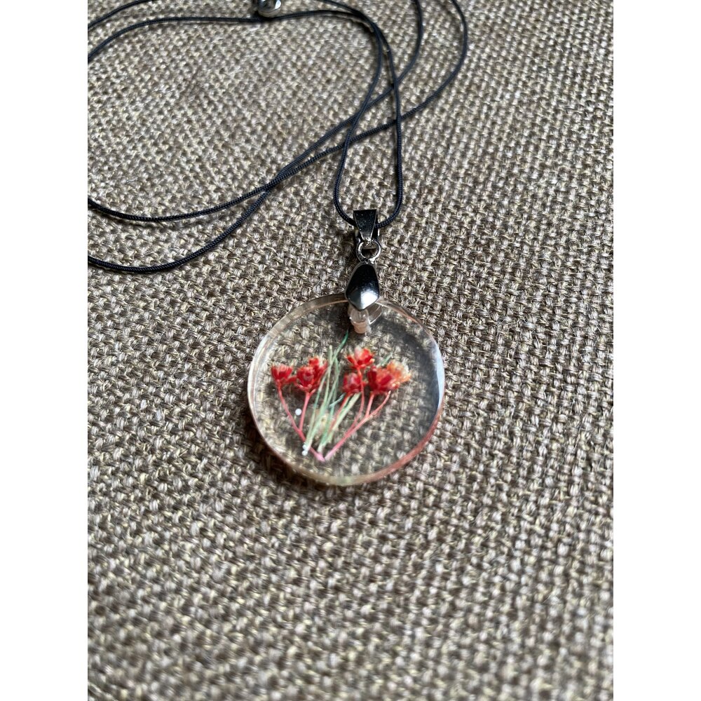 Epoksi Mini Çiçek Bahçesi Kolye