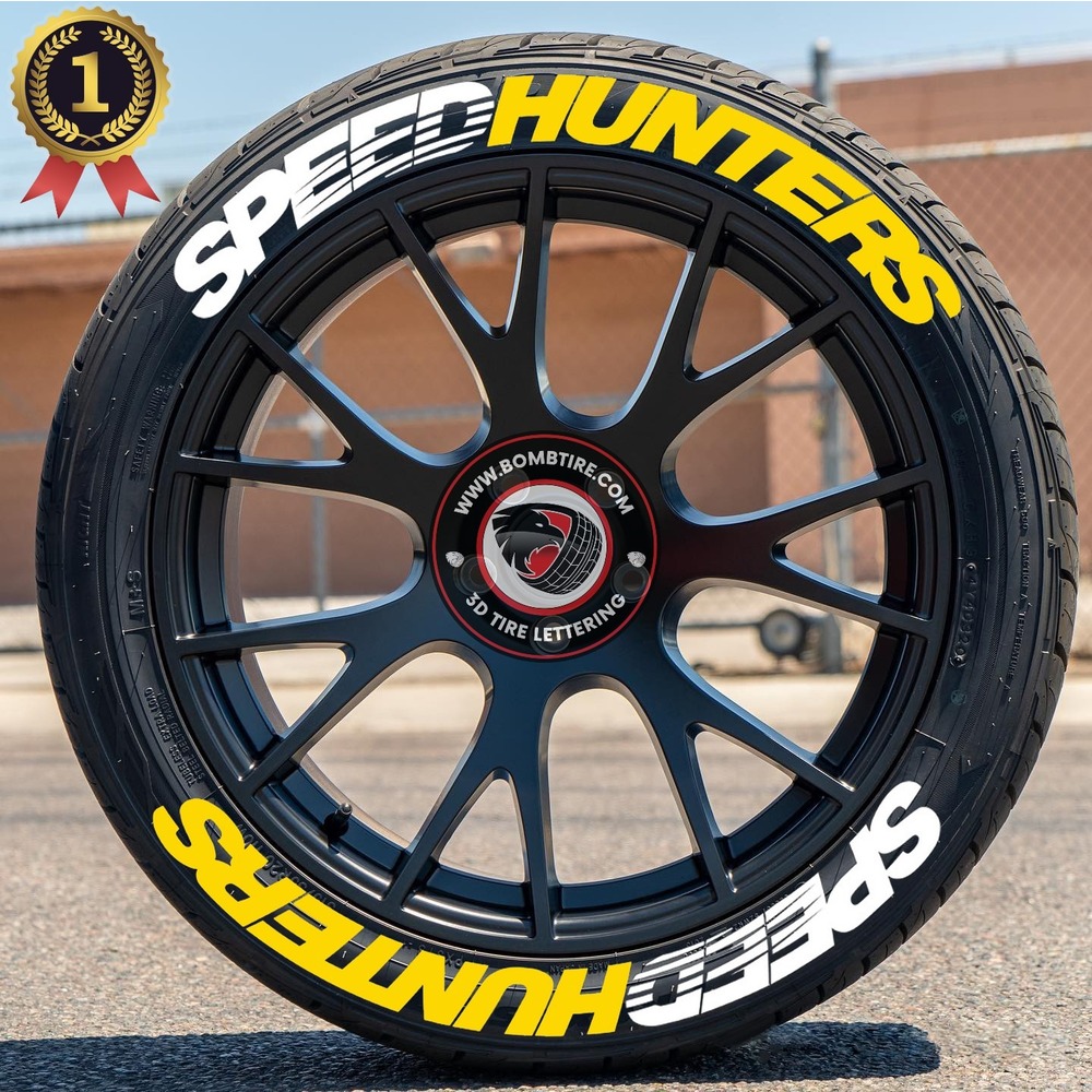 Speedhunters Çift Renk Lastik Yazısı