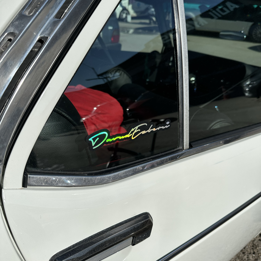 İmza sticker siyah-hologram 2 adet | Boss oto aksesuar