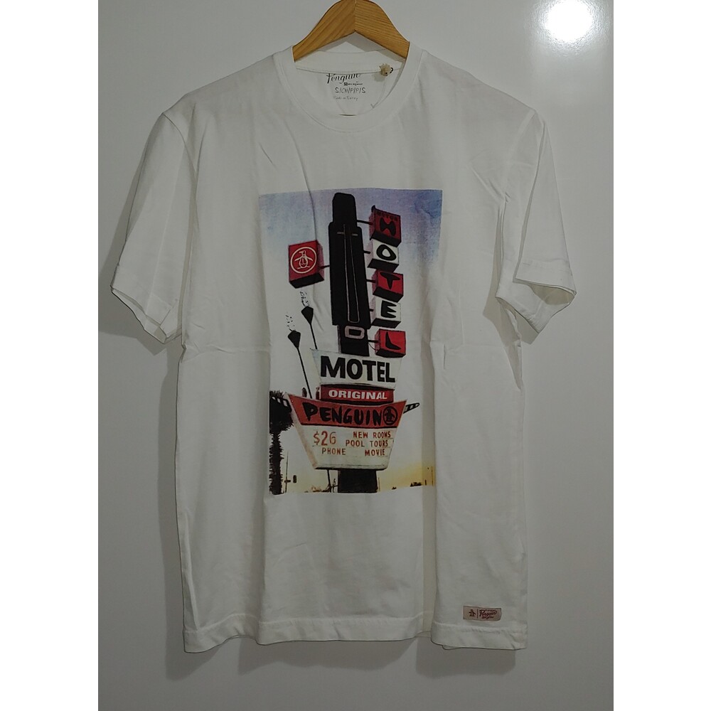 Camiseta Original Penguin Hombre - Algodón Orgánico Sostenible - Logo Pequeño Bordado - Básico Casual