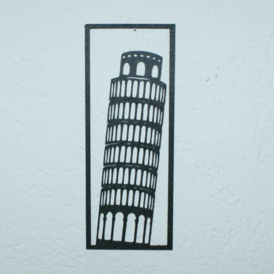  Pisa Kulesi Siluet Duvar Dekoru