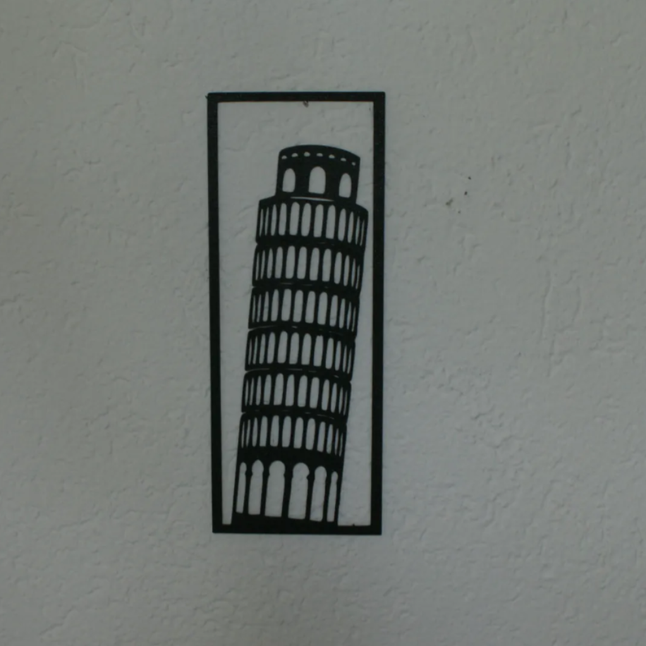  Pisa Kulesi Siluet Duvar Dekoru