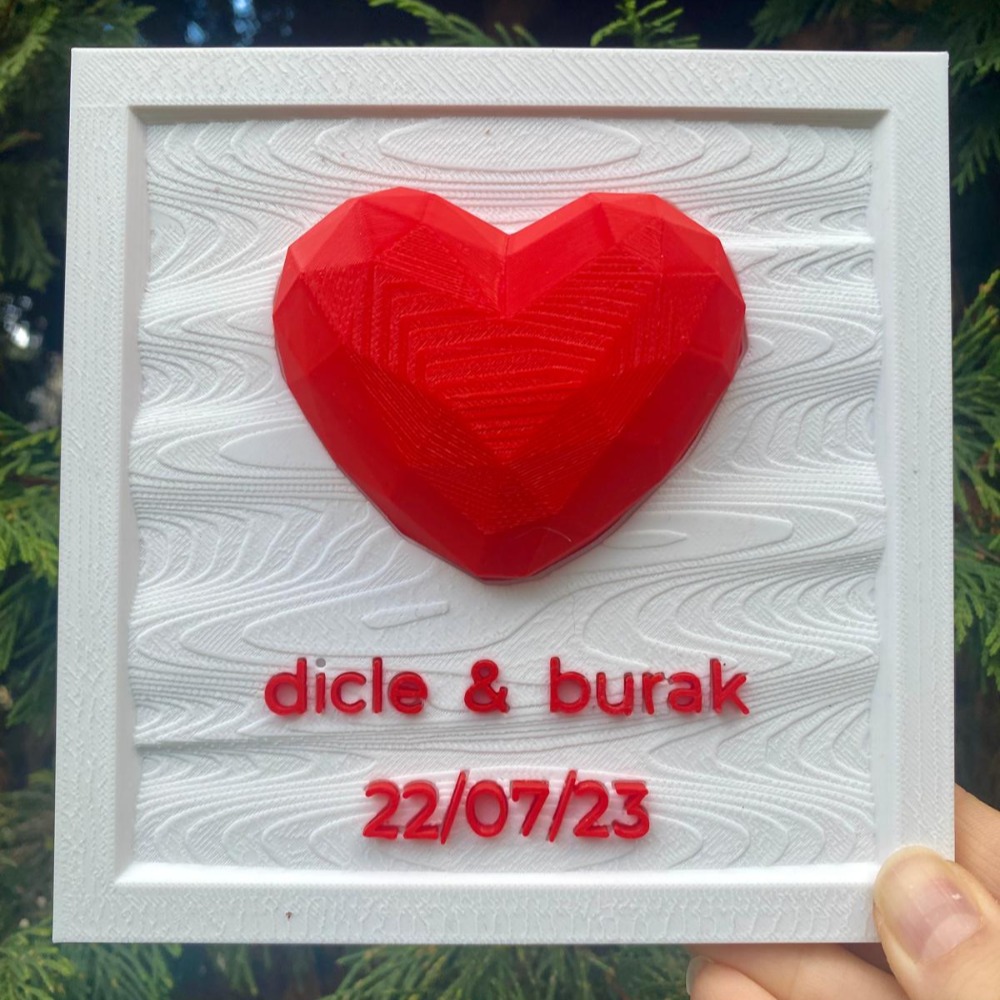 Sevgililer Günü'ne Özel Kişiye Özel Aşk Plaketi + Çift Anahtarlık