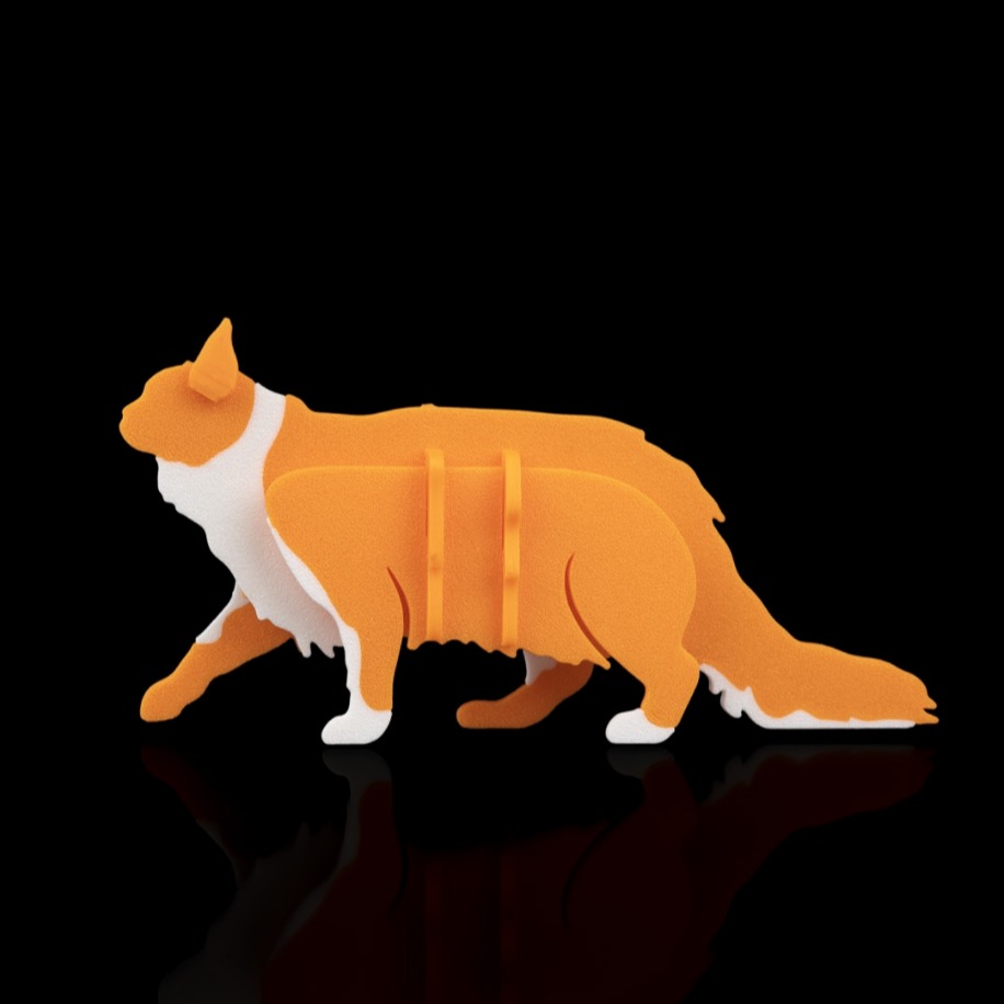   Maine Coon Kedi 3D Maket | Koleksiyonluk Figür