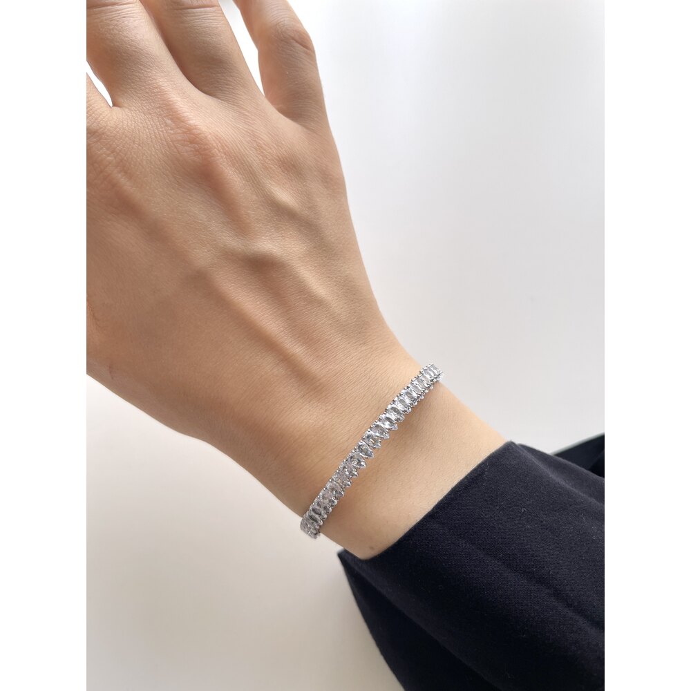 Özel Seri Zirkon Taşlı Bileklik/ Silver Renk 