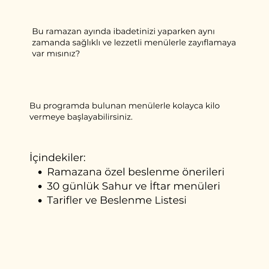 Ramazan Diyeti