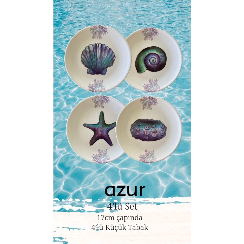 CAAKTO - Azur 4’lü Küçük Tabak Seti