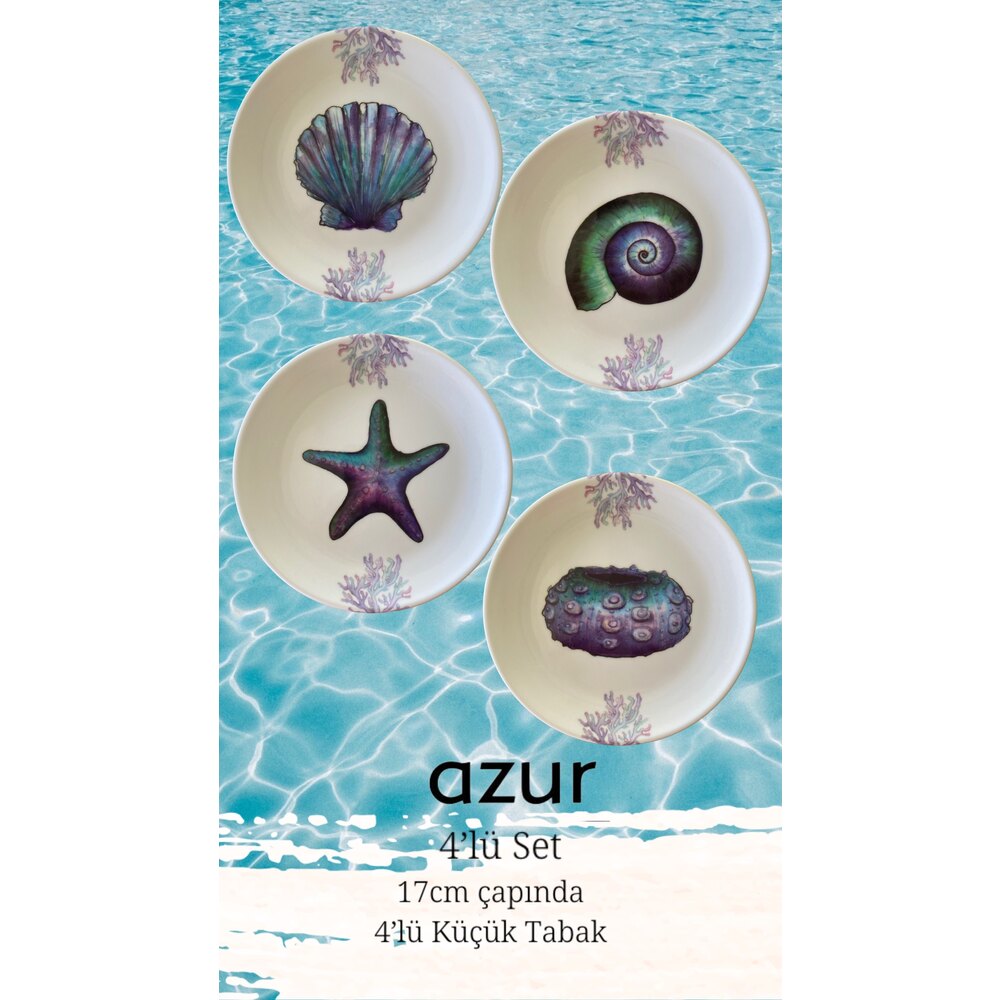 CAAKTO - Azur 4’lü Küçük Tabak Seti