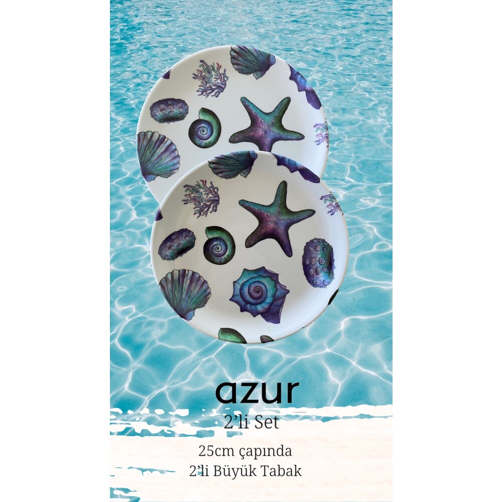 CAAKTO -Azur 2’li Büyük Tabak Seti 
