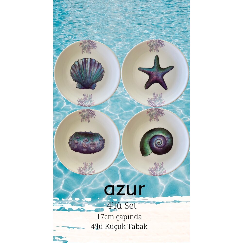 CAAKTO - Azur 4’lü Küçük Tabak Seti
