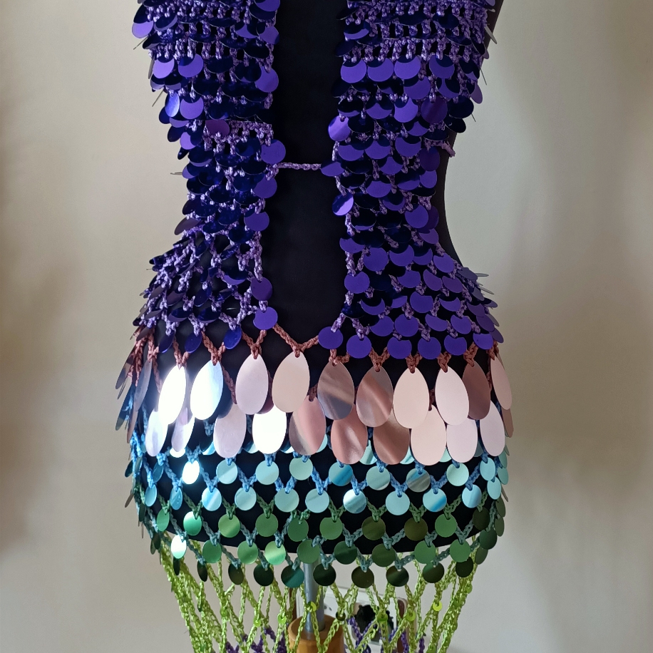 Crystal - Crochet Sequin Dress | Chaku_craft