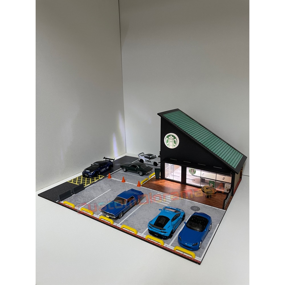 1:64 Ölçek - Cafe Diorama Garaj | Custom Diorama 64
