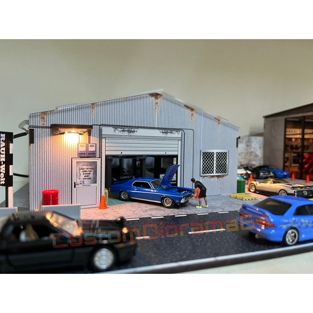 1:64 - RWB Showroom & Garaj Diorama | Custom Diorama 64
