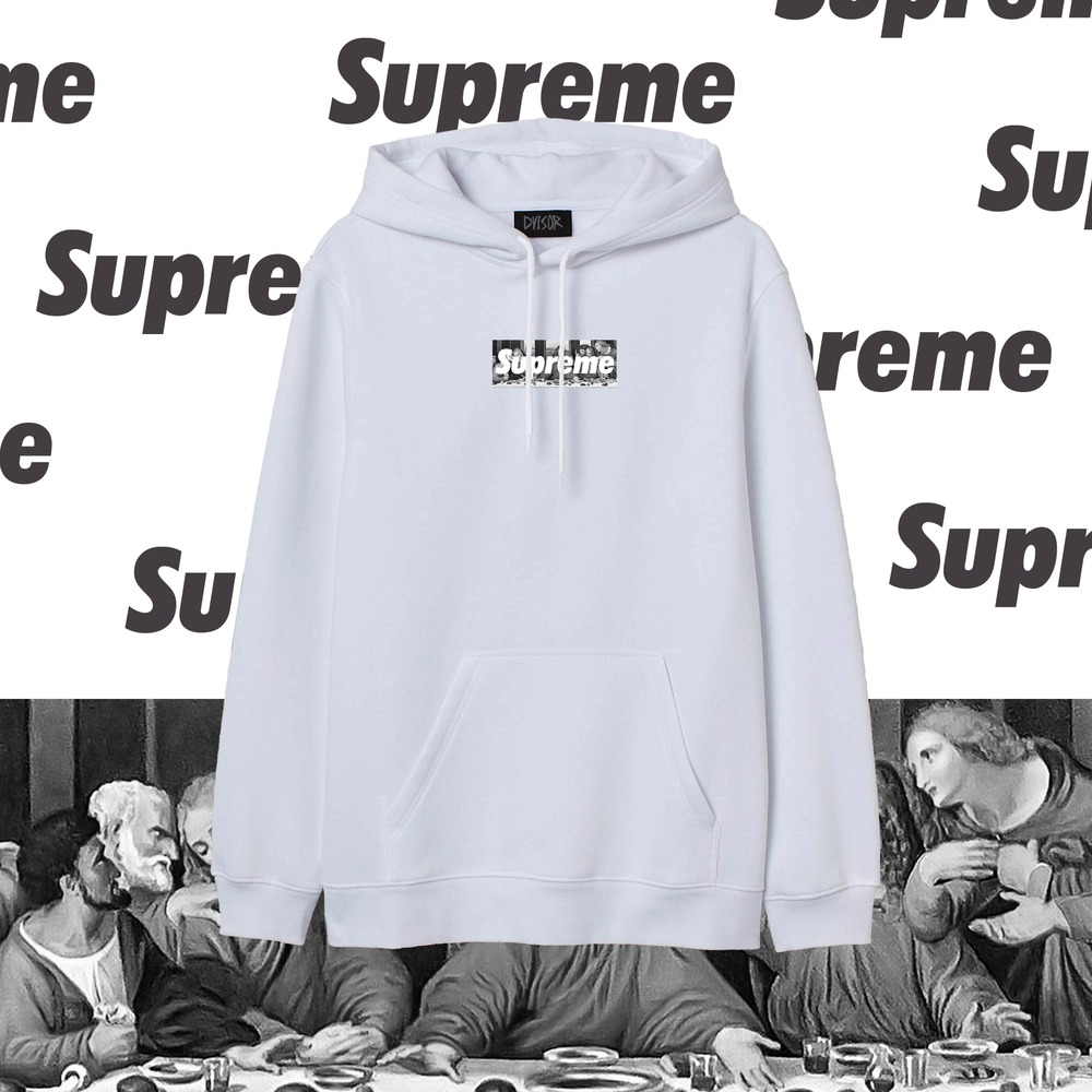 Supreme boxlogo fooded　L Supreme 'The Last Supper' Box Logo Hoodie | DV.archive