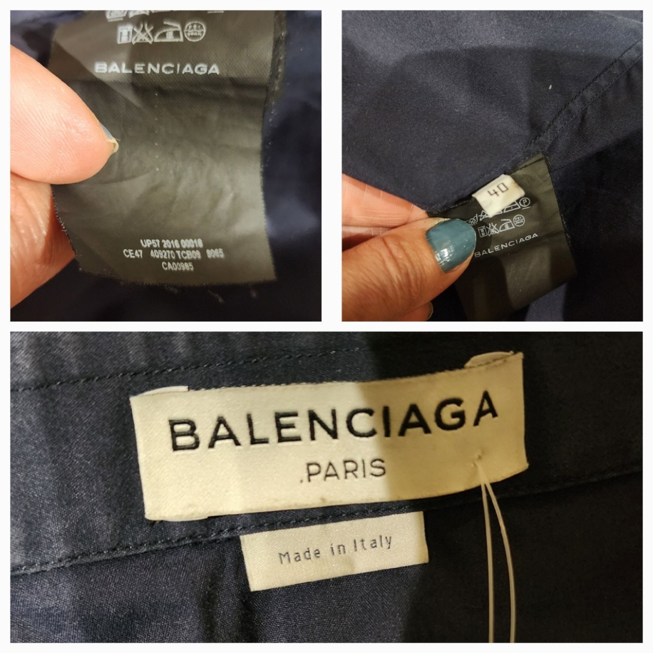 BALENCİAGA Woman Navy Blue Shirt