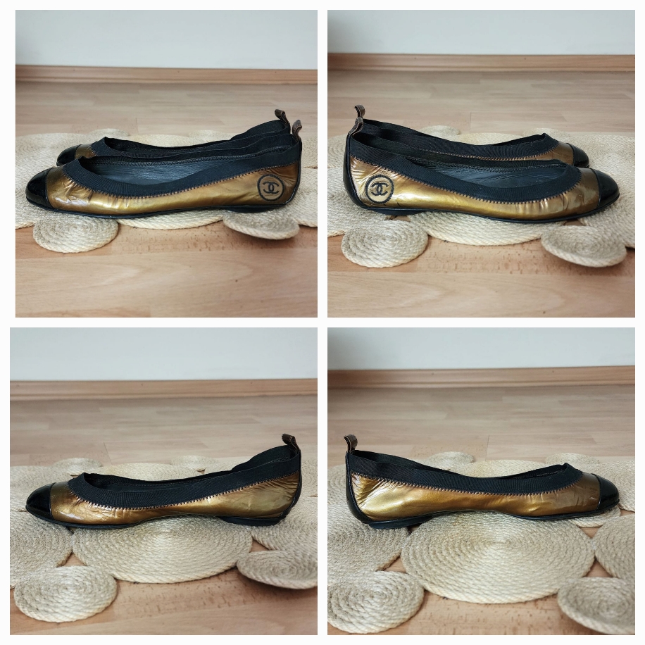 CC Logo Calfskin Ballet Flats