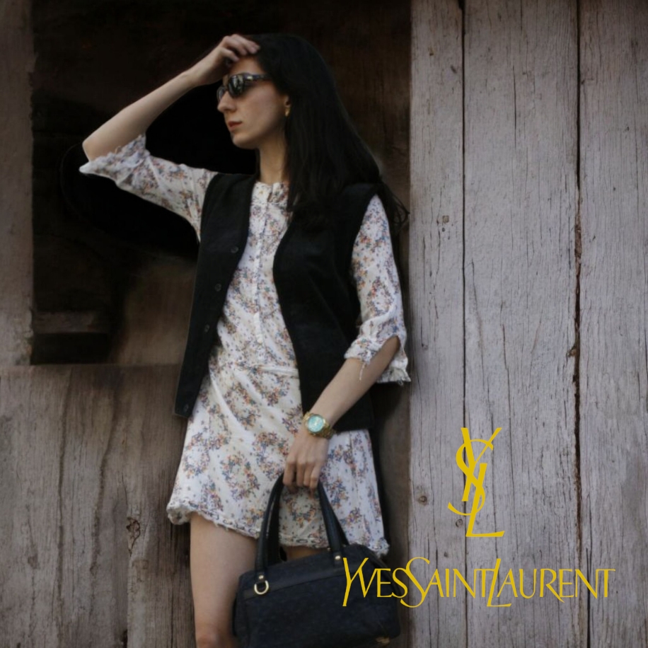 YVES SAİNT LAURENT Vintage Fitilli Kadife Yelek