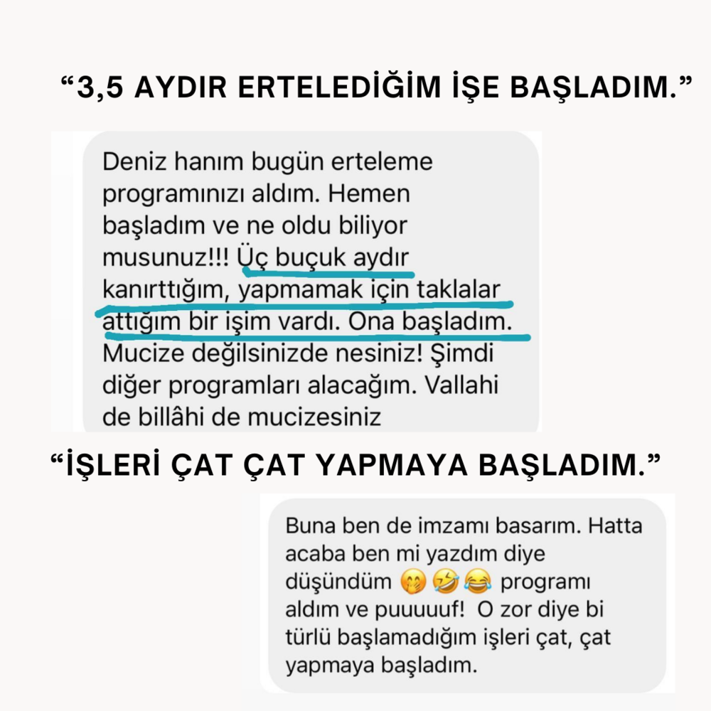 ERKEN KAYIT İNDİRİMİ: 21-30 Nisan Ertelemeden Özgürleş GRUP PROGRAMI