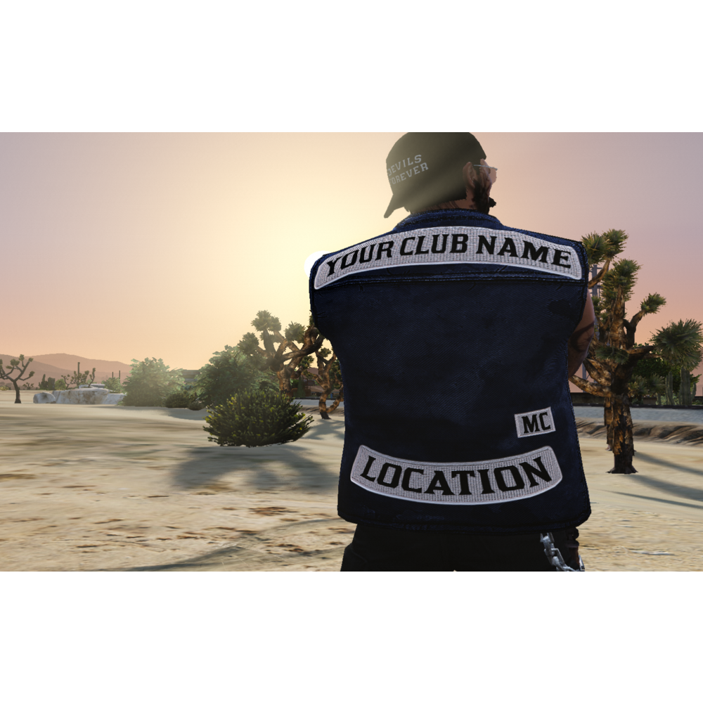 Cholo Denim Vest (Blue Denim)