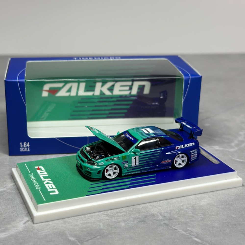 Time Micro 1:64 Nissan Skyline GT-R R34 Falken | Diecastr.exe