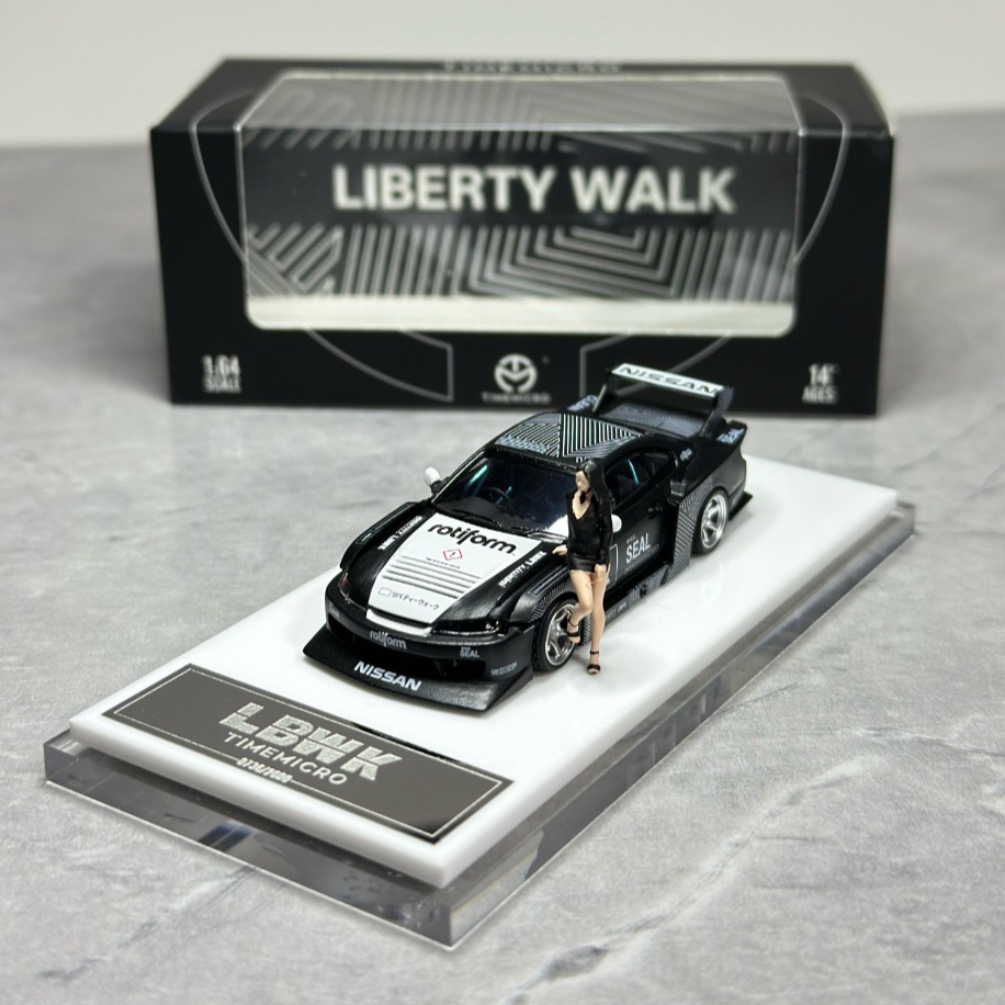 Time Micro 1:64 LB-Super Silhouette Nissan Silvia S15 in Black