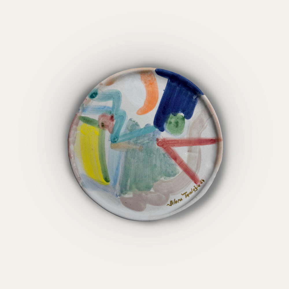 Soyut Temalı Seramik Tabak
