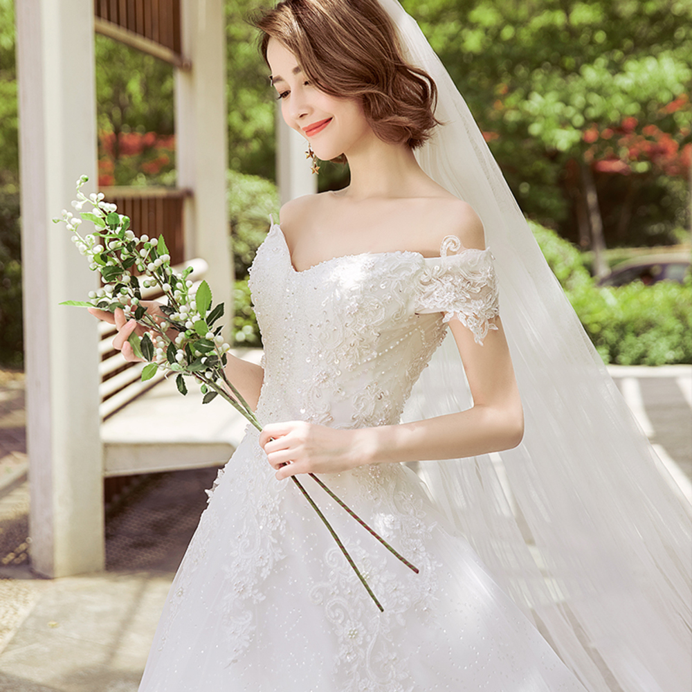 open lace back dress Sakura Princess/Ball Gown Sweetheart Lightpink Wedding dress
