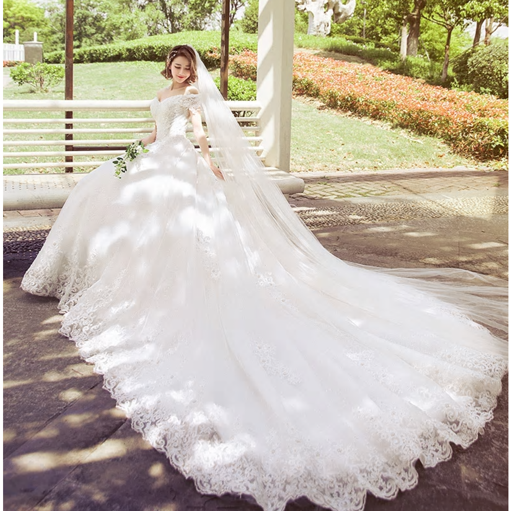strapless open back dress Luxury Princess Dress