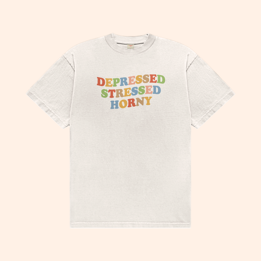 Depressed Stressed Horny T-Shirt