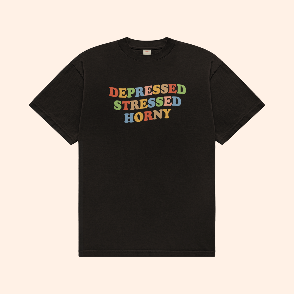 Depressed Stressed Horny T-Shirt