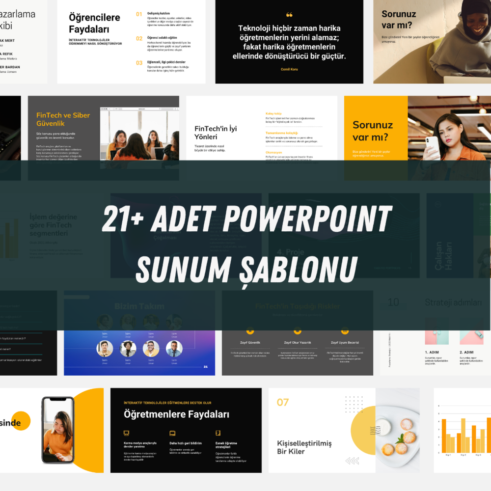 PROFESYONEL SUNUM ŞABLON PAKETİ (21+ ADET)