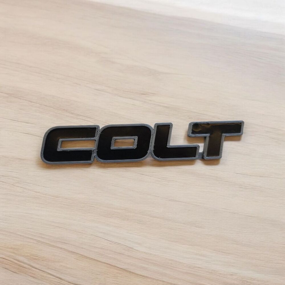 Mitsubishi Colt Bagaj Yazısı (Gri-siyah)