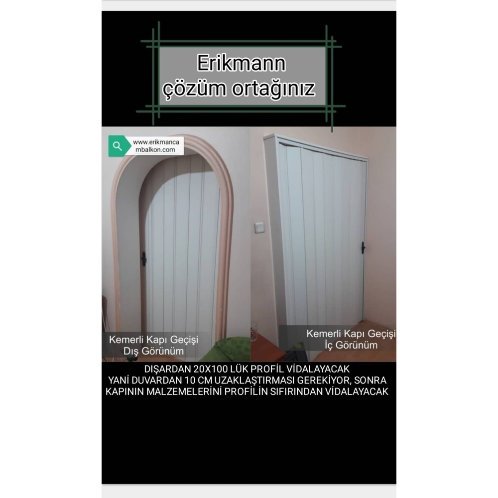 140cm h205 Akordiyon kapı byz