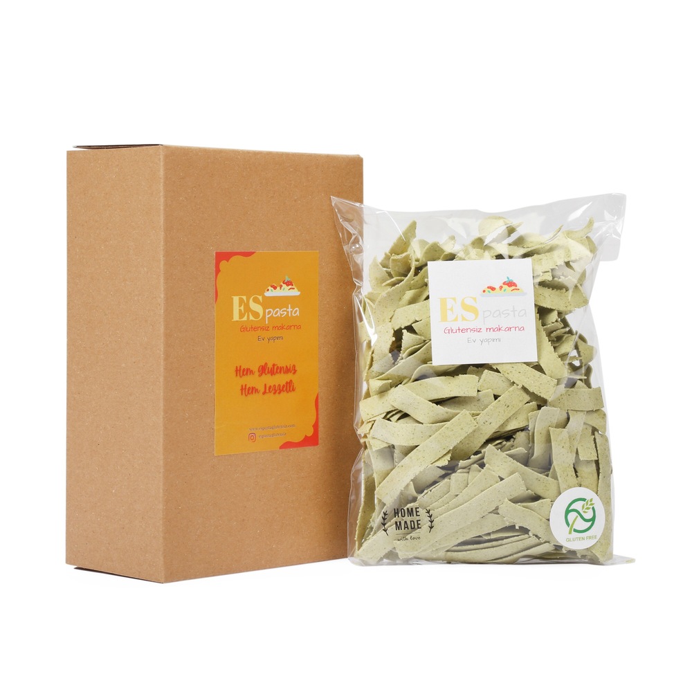 Espasta Glutensiz Yumurtalı Ispanaklı Kalın Erişte - 225 gr