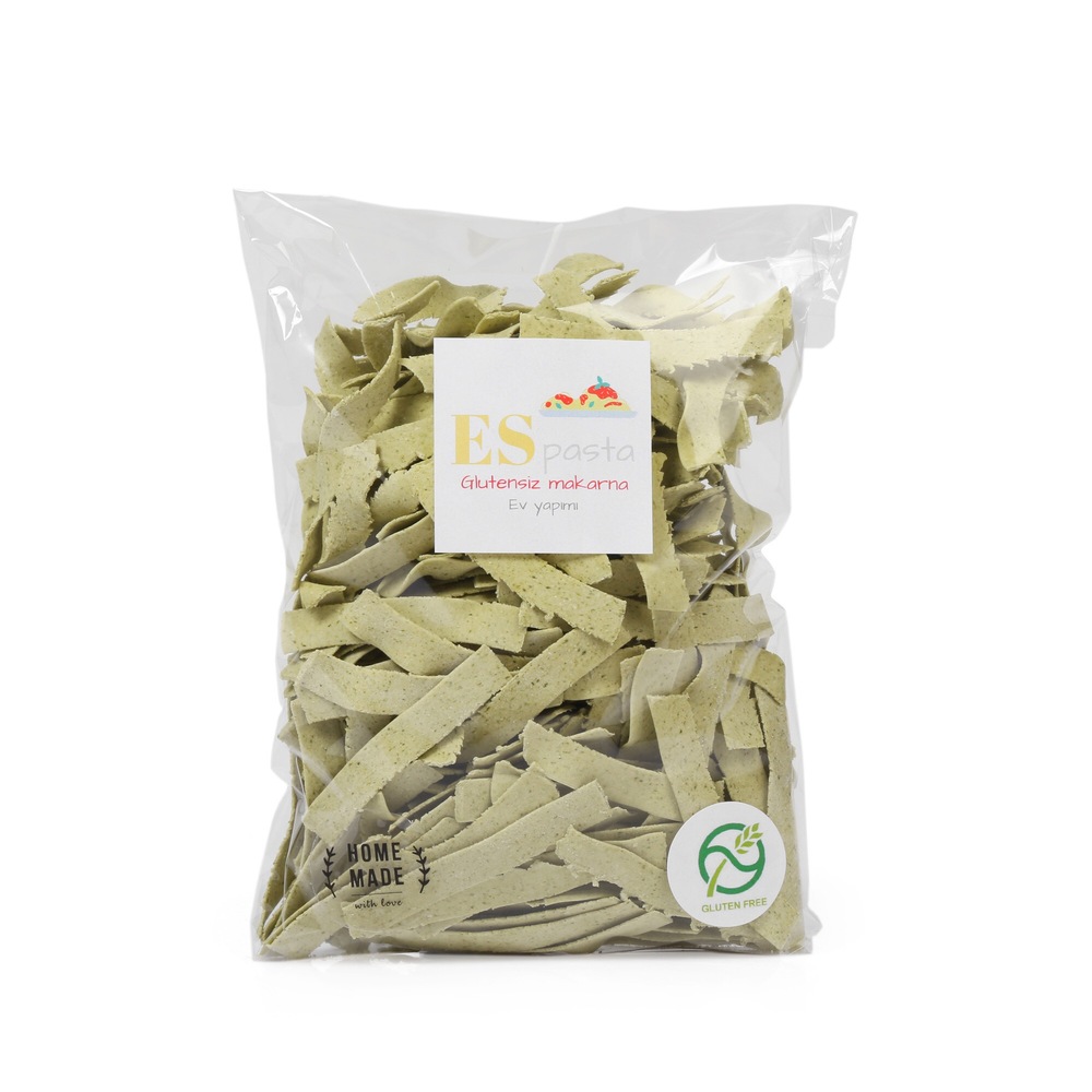 Espasta Glutensiz Yumurtalı Ispanaklı Kalın Erişte - 225 gr