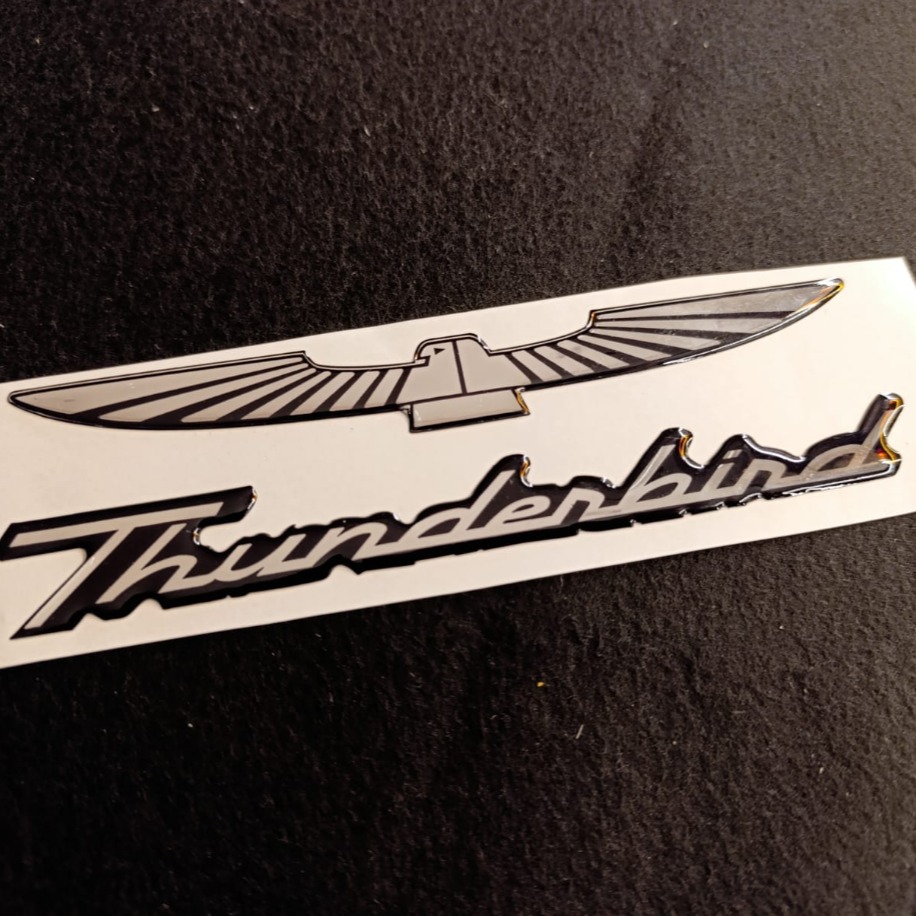 Thunderbird yazı ve kuş damla sticker | Sezer Oto Aksesuar
