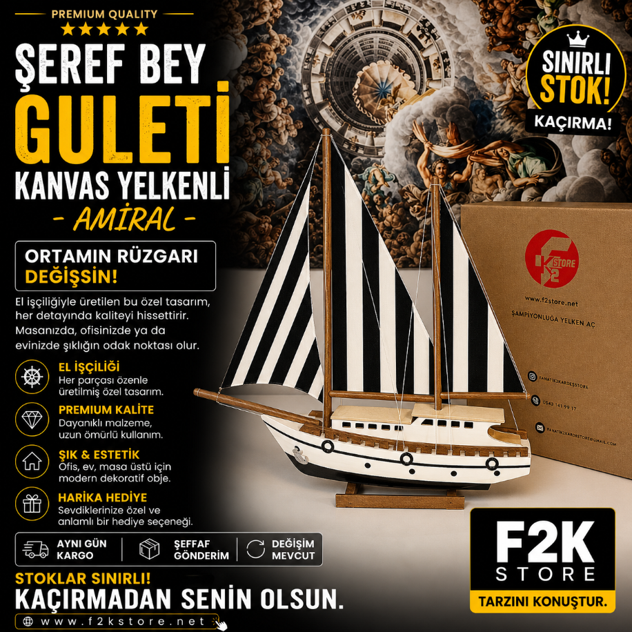 Şeref Bey Guleti Kanvas Yelkenli - Amiral
