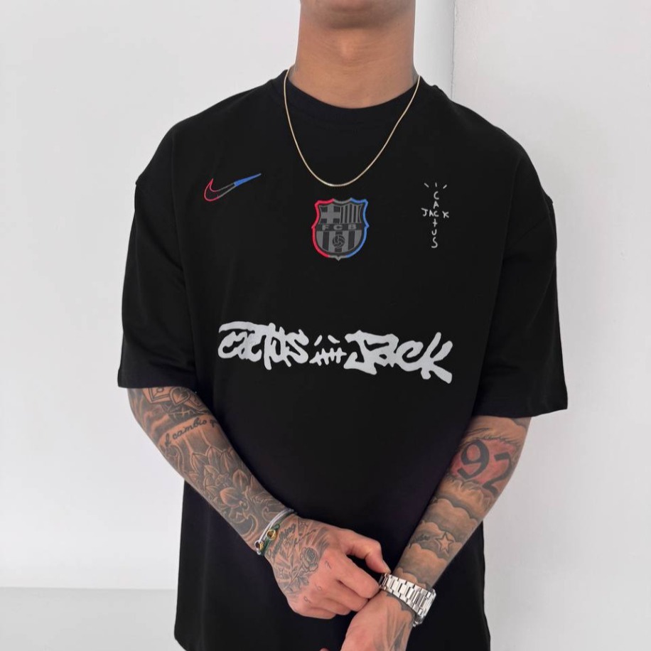 Barcelona Nike Black Travis Oversize T-Shirt