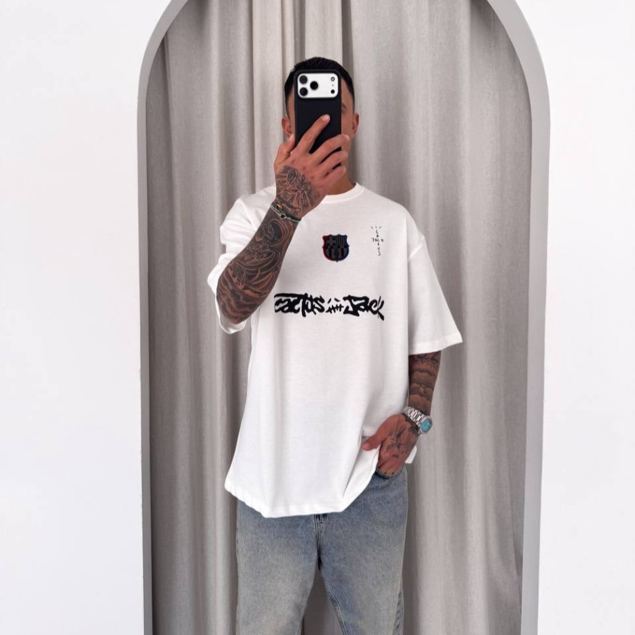 Barcelona Nike White Travis Oversize T-Shirt