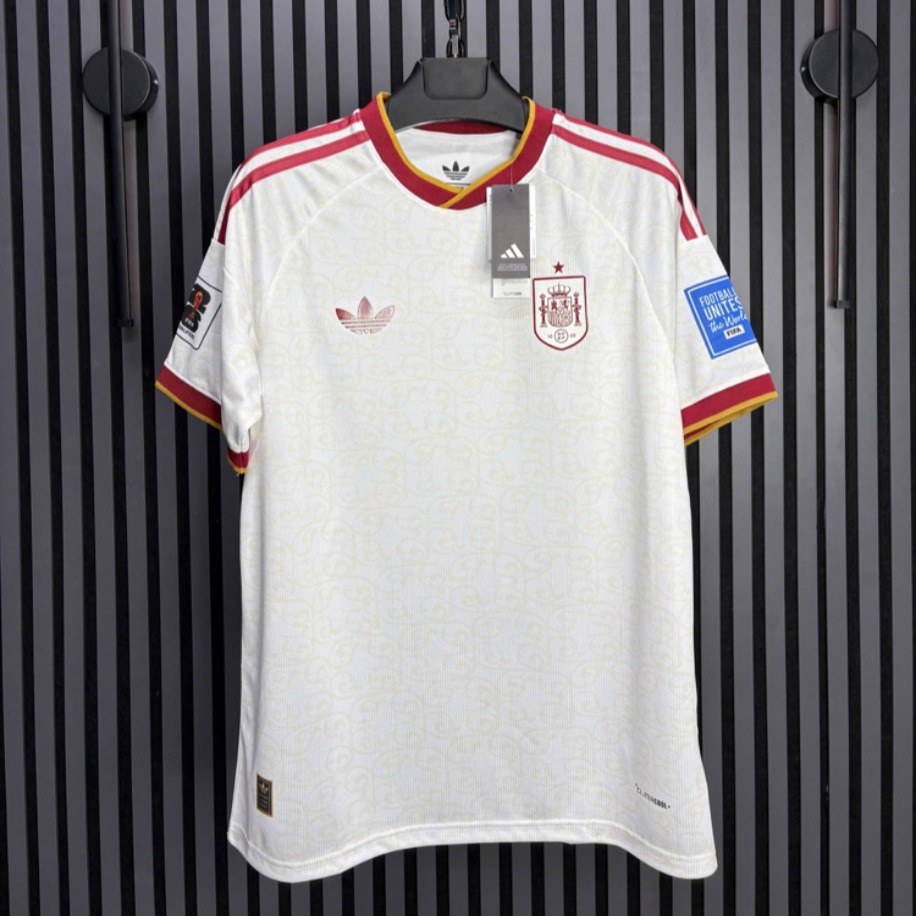 Spain Retro White Premium Jersey