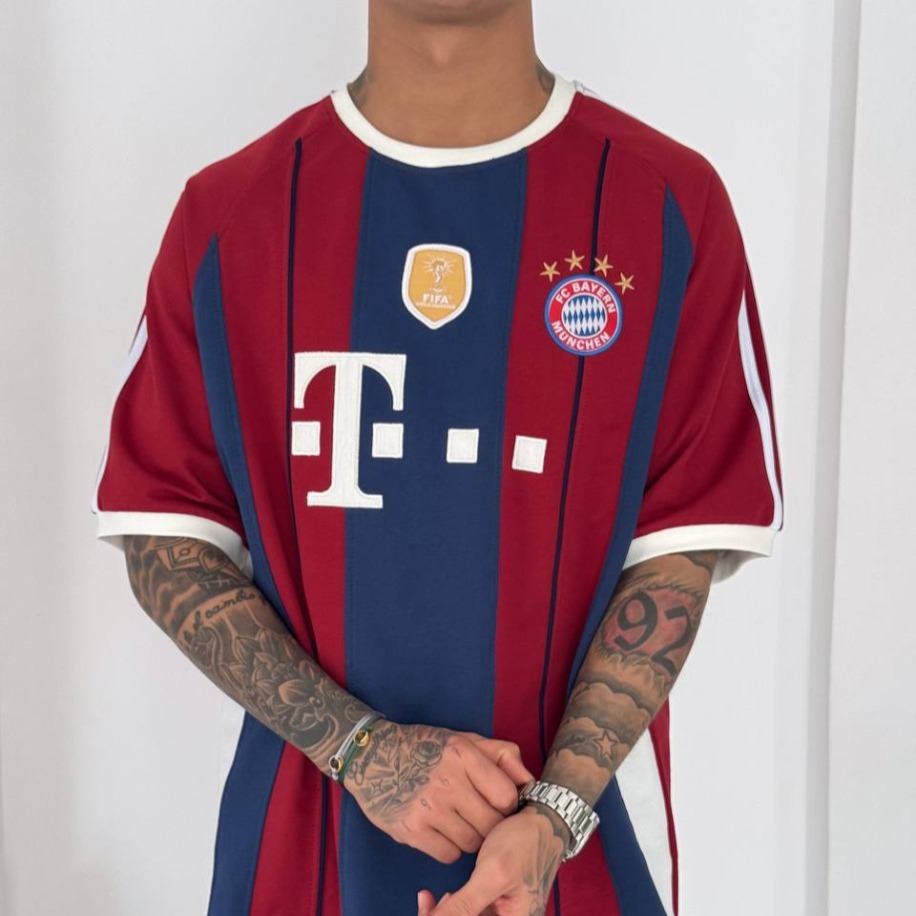 Bayern München Retro Striped Oversize T-Shirt
