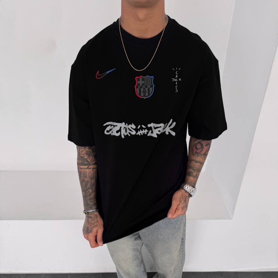 Barcelona Nike Black Travis Oversize T-Shirt