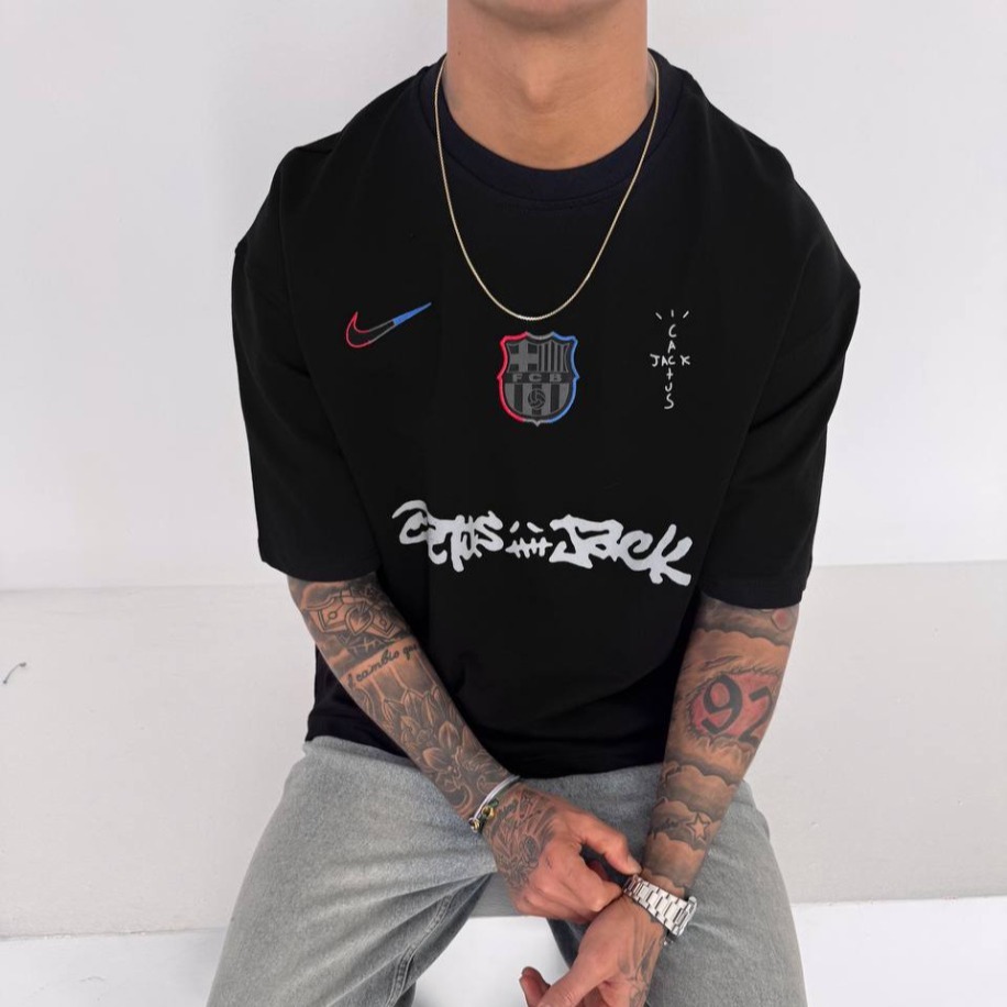 Barcelona Nike Black Travis Oversize T-Shirt