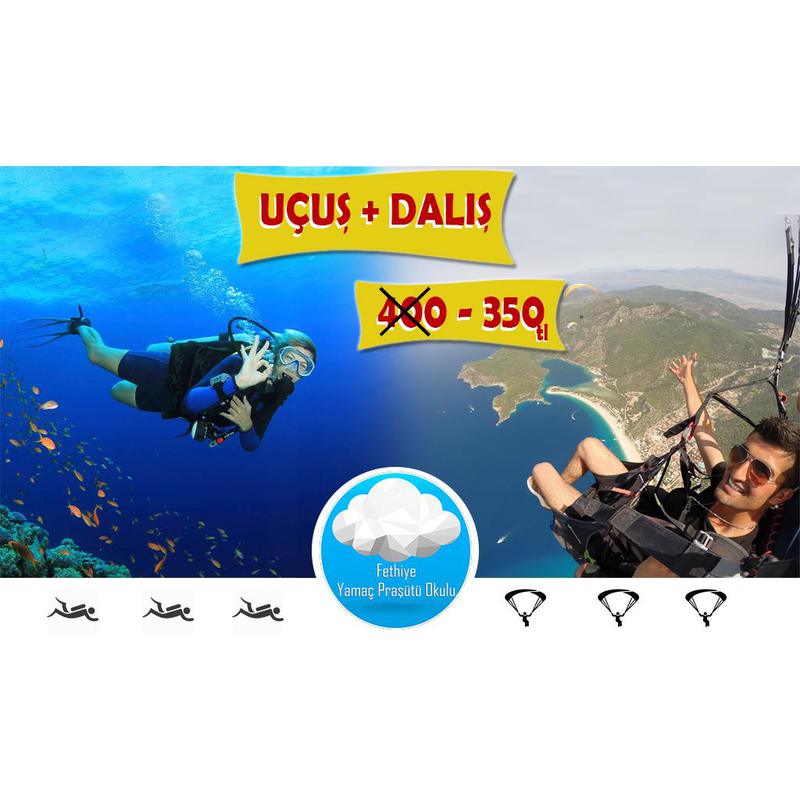 Fethiye Yamaç Paraşütü ve Dalış Etkinliği Ön Ödeme