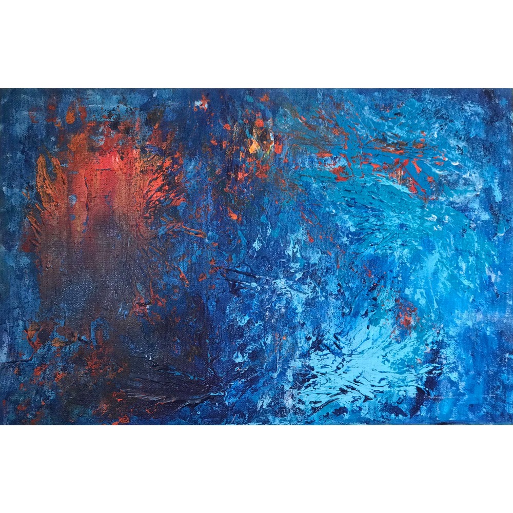 Günbatımı, orijinal tablo 31x47 cm 