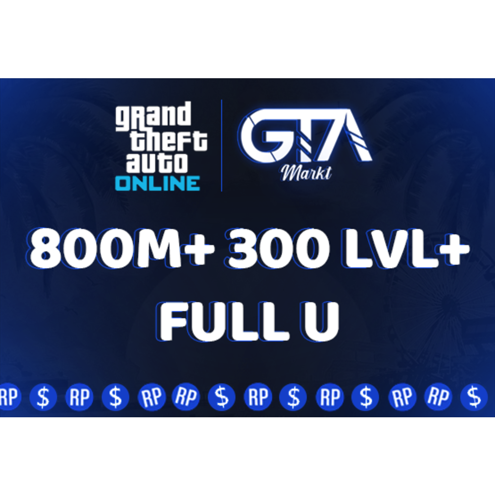GTA Online 800m + 300 Level + Unlock + Bunker Unlock Boost!