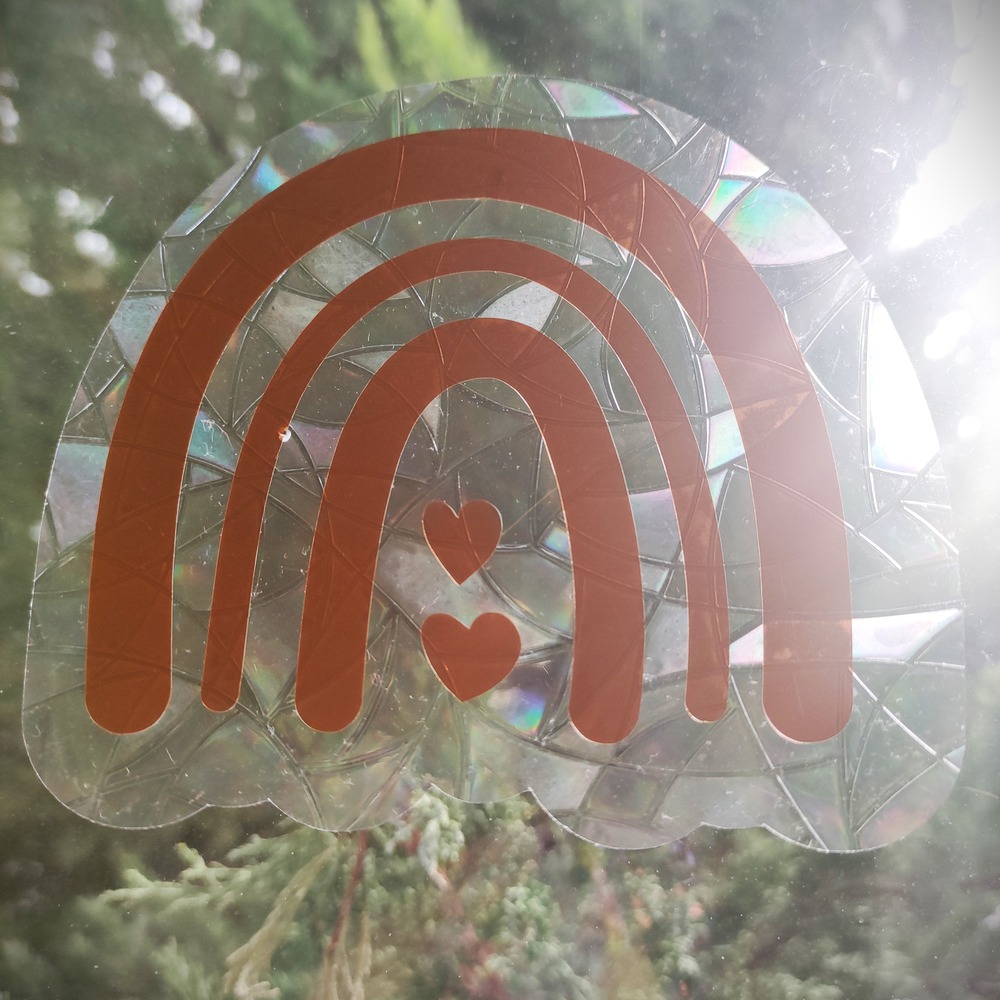 Gökkuşağı Suncatcher, Pencere İçin Renkli Statik Sticker